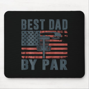 Daddy Disc Golf Best Dad By Par American Flag Us F Mouse Mat