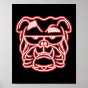 Daddy Dog Mum Dogfather Dog Lover English Bulldog  Poster