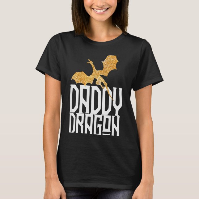 Daddy Dragon Christmas Shirt Matching Family Dad H (Front)