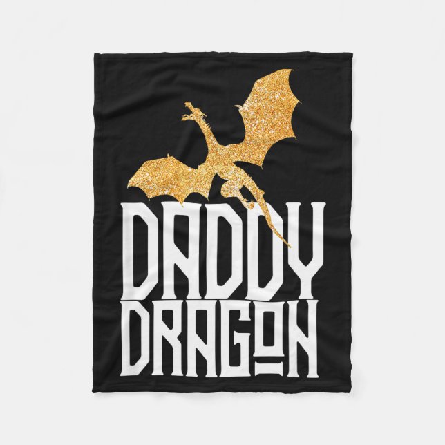Daddy Dragon Christmas Shirt Matching Family Dad H Fleece Blanket (Front)