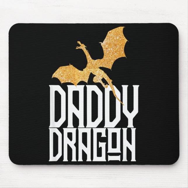 Daddy Dragon Christmas Shirt Matching Family Dad H Mouse Mat (Front)
