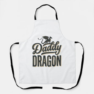 Daddy Dragon Vintage Engraving Shirt Design_1 Apron