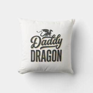 Daddy Dragon Vintage Engraving Shirt Design_1 Cushion
