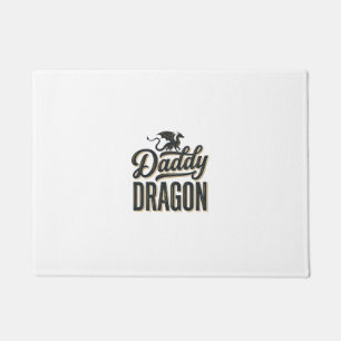 Daddy Dragon Vintage Engraving Shirt Design_1 Doormat