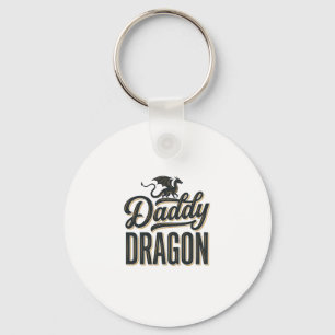 Daddy Dragon Vintage Engraving Shirt Design_1 Key Ring