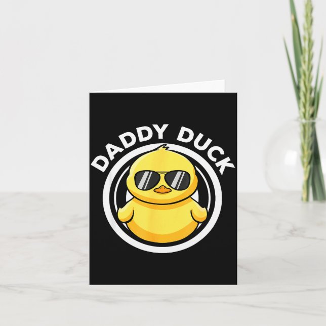 Daddy Duck Dad I Love Ducks Family Lover Funny Rub Card (Front)