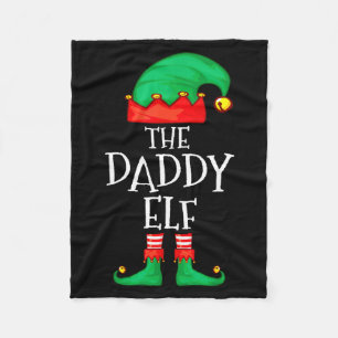 Daddy Elf Family Christmas Daddy Dad Father Elf Sw Fleece Blanket