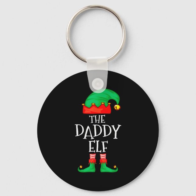 Daddy Elf Family Christmas Daddy Dad Father Elf Sw Key Ring (Front)