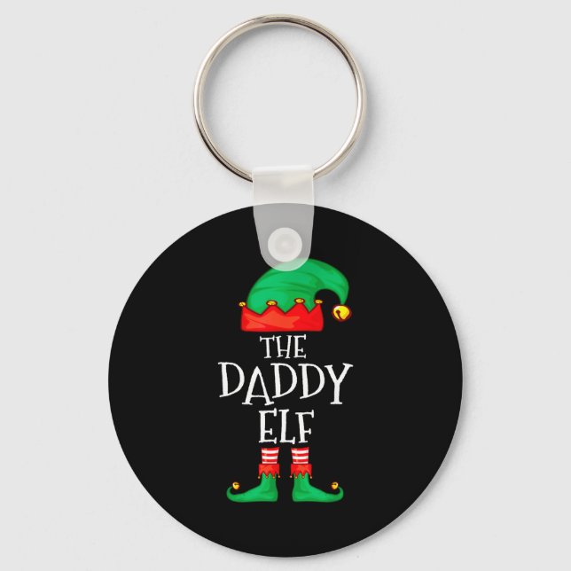 Daddy Elf Family Christmas Daddy Dad Father Elf Sw Key Ring (Front)