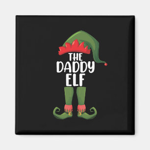 Daddy Elf Family Matching Group Christmas Dad Magnet