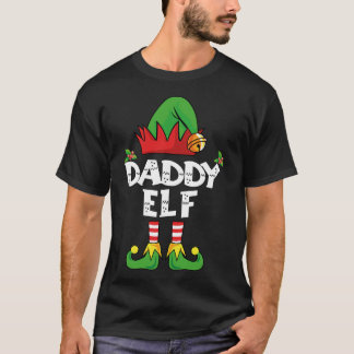 Daddy Elf Matching Family Christmas Party Pajama  T-Shirt