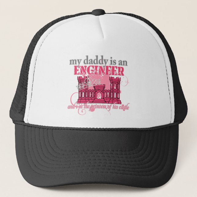 Daddy Engineer pink Trucker Hat (Front)