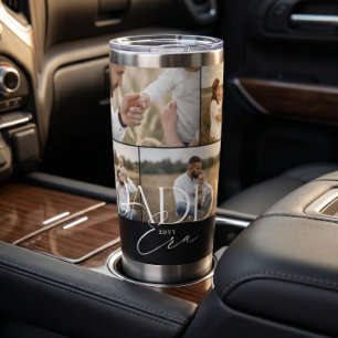 Daddy Era Photo Collage First Father's Day  Insulated Tumbler