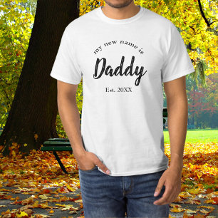 Daddy Est New Father Pregnancy Reveal T-Shirt
