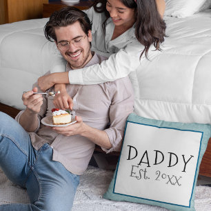 Daddy & Establish Date Custom Throw Pillow