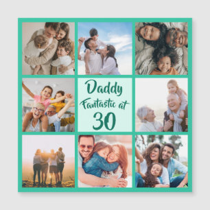 Daddy fantastic at 30 birthday photo magnetic card
