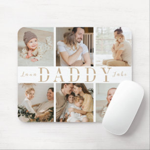 "Daddy" Fathers Day Kids Photo Collage Mouse Pad