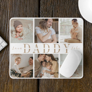 "Daddy" Fathers Day Kids Photo Collage Mouse Pad