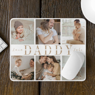 "Daddy" Fathers Day Kids Photo Collage Mouse Pad