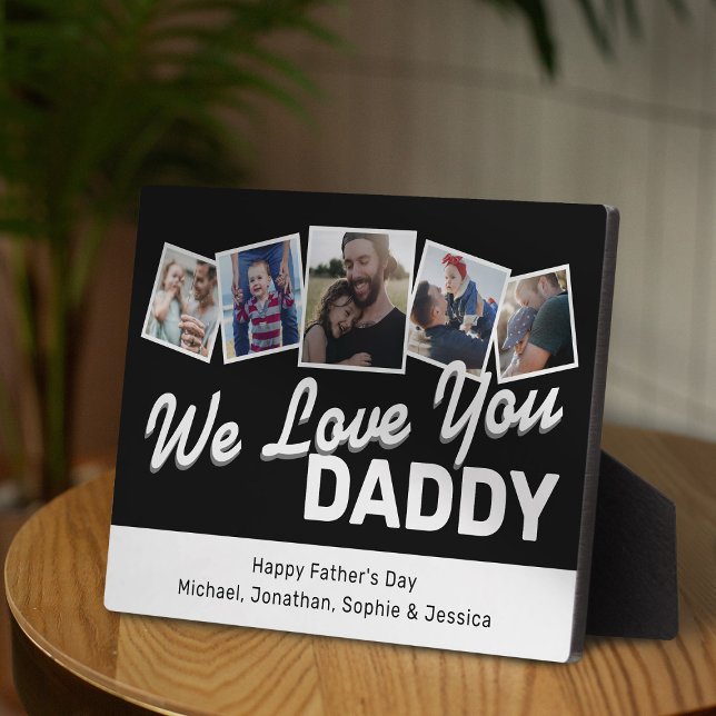Daddy Father's Day Photo Collage Plaque (Creator Uploaded)