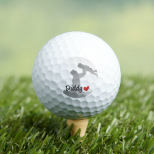 Daddy, first fathers day, first happy father golf balls