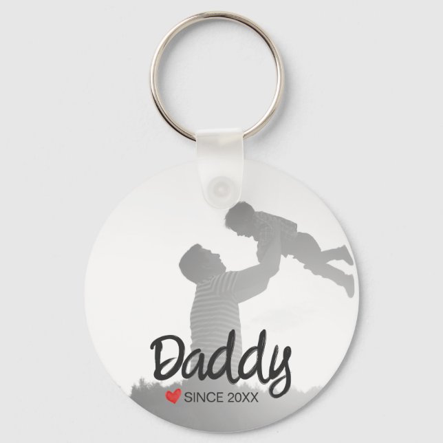 Daddy, first fathers day, first happy father key ring (Front)
