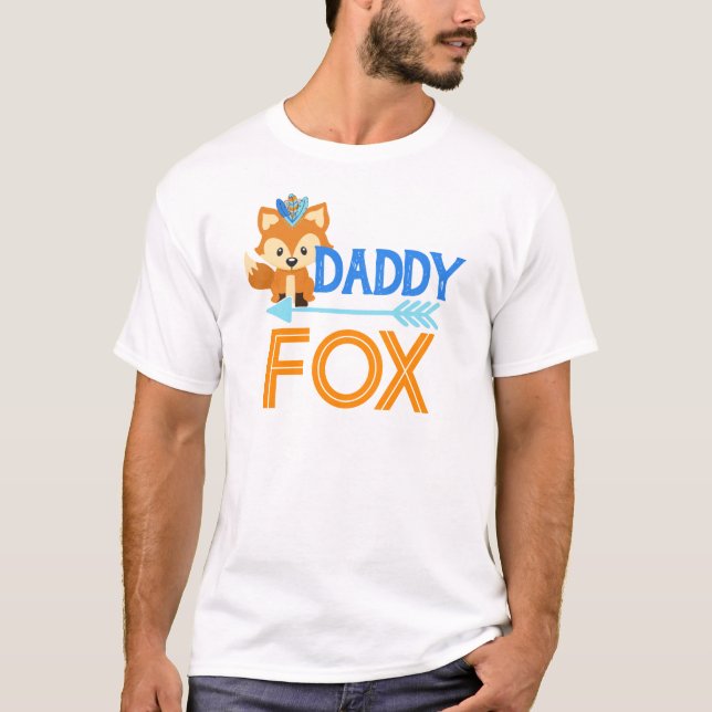 Daddy Fox Wild One Woodland Birthday Party T-Shirt (Front)