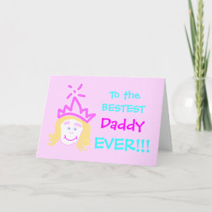 Daddy from Princess fathers day card & verse