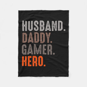Daddy Gamer Hero - Esport Lover - Video Game Fleece Blanket