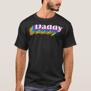 Daddy Gay Daddy Bear Retro Lgbt Rainbow Lgbtq Prid T-Shirt