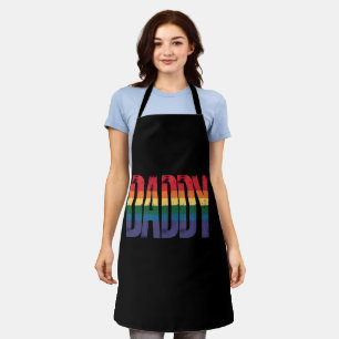 Daddy Gay Pride Month LGBTQ Fathers Day Rainbow Apron