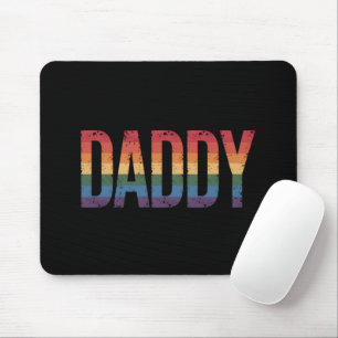 Daddy Gay Pride Month LGBTQ Father's Day Rainbow Mouse Mat