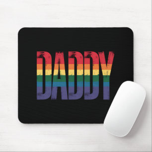Daddy Gay Pride Month LGBTQ Fathers Day Rainbow Mouse Mat