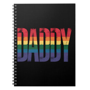 Daddy Gay Pride Month LGBTQ Fathers Day Rainbow Notebook