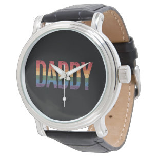Daddy Gay Pride Month LGBTQ Father's Day Rainbow Watch