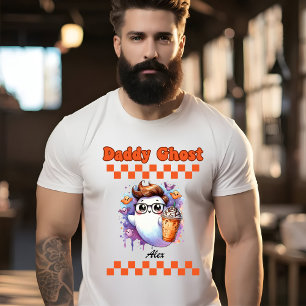 Daddy Ghost Personalised Name Halloween Gift T-Shirt