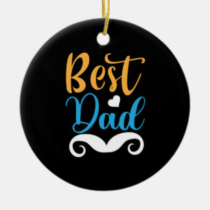 Daddy Gift Best Dad Ceramic Tree Decoration