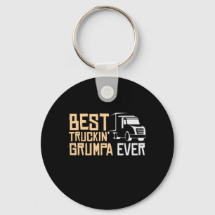 Daddy Gift Best Truckin Grumpa Ever Key Ring