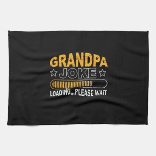 Daddy Gift Grandpa Loading Please Tea Towel
