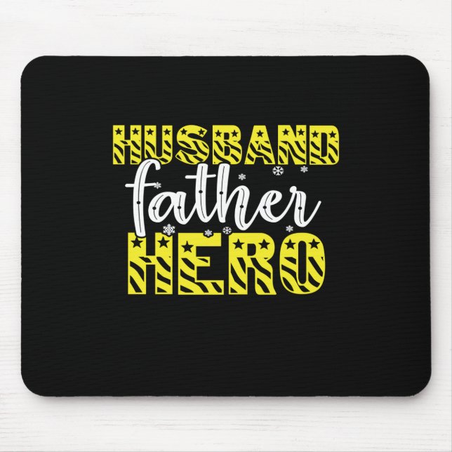 Daddy Gift Husband Father Hero Mouse Mat (Front)