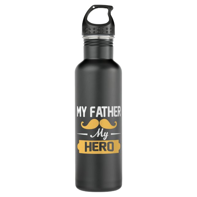 Daddy Gift My Father My Hero 710 Ml Water Bottle (Front)
