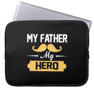 Daddy Gift My Father My Hero Laptop Sleeve