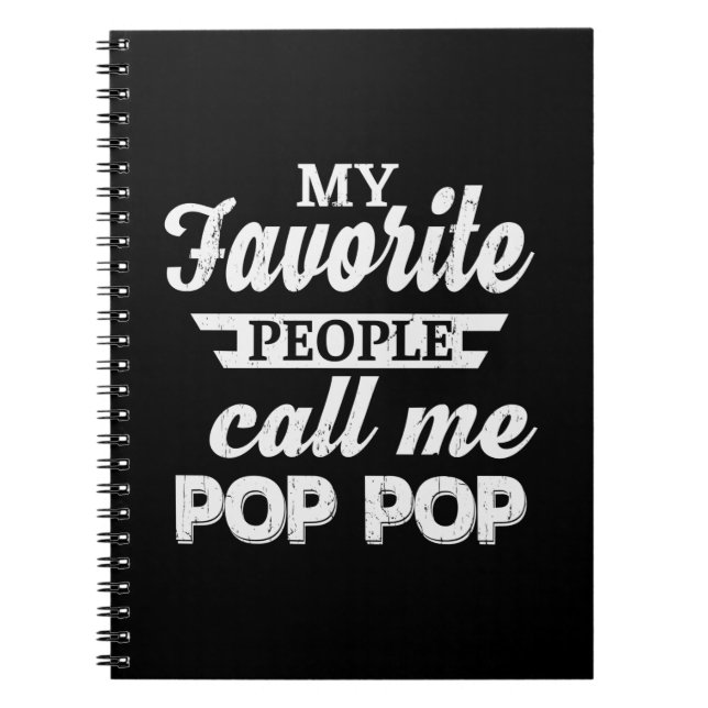 Daddy Gift My Favorite People Call Me Papa Notebook (Front)