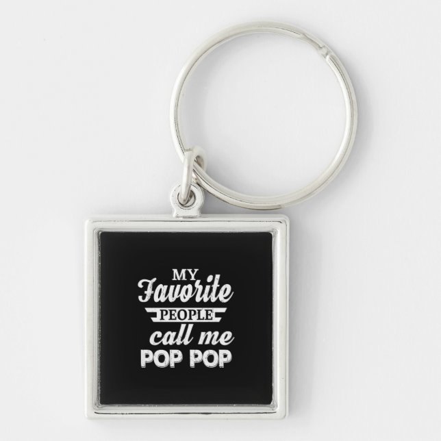 Daddy Gift My Favourite People Call Me Papa Key Ring (Front)