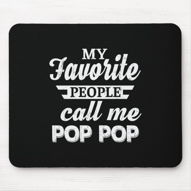 Daddy Gift My Favourite People Call Me Papa Mouse Mat (Front)