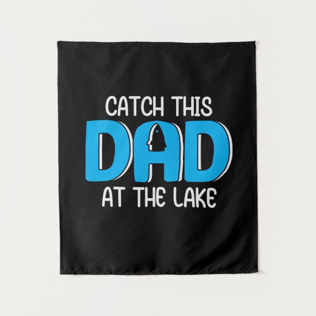 Daddy Gift This Dad At The Lake Tapestry (Front)