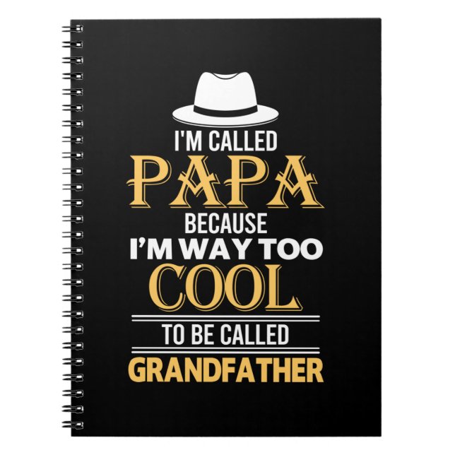 Daddy Gift To Be Called Grandfather Notebook (Front)