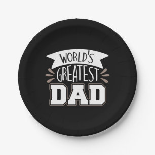 Daddy Gift World's Greatest Dad Paper Plate