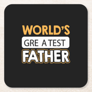 Daddy Gift World's Greatest Father Square Paper Coaster
