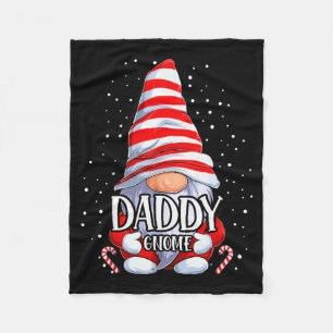 Daddy Gnome Christmas Pajamas Matching Family Grou Fleece Blanket